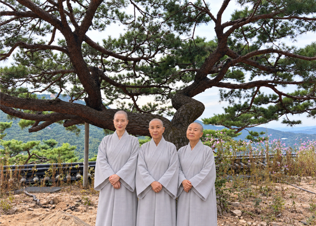 스님의 기도 모습