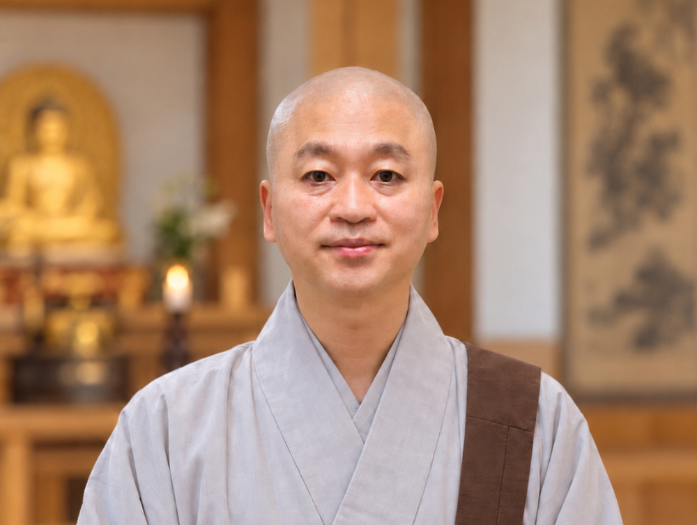 스님의 기도 모습