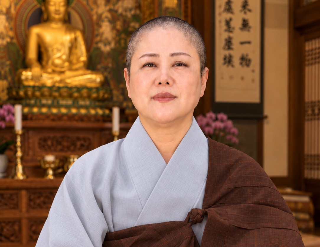 스님의 기도 모습